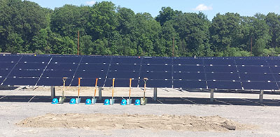 Solar energy helps power our production plant
